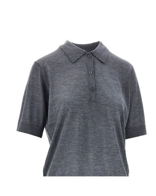Loulou de Saison Gray 'Migo' Cashmere Polo Shirt