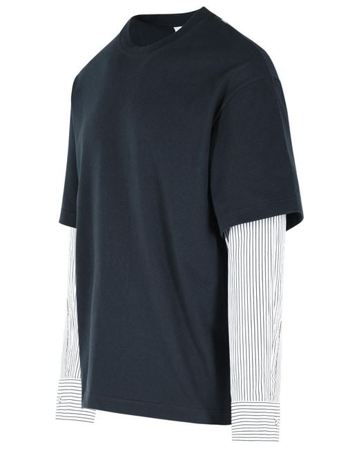 Jil Sander Blue Midnight Cotton T-Shirt for men