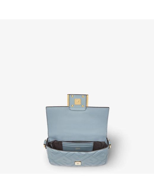 Fendi Blue "Baguette" Crossbody Bag Mini