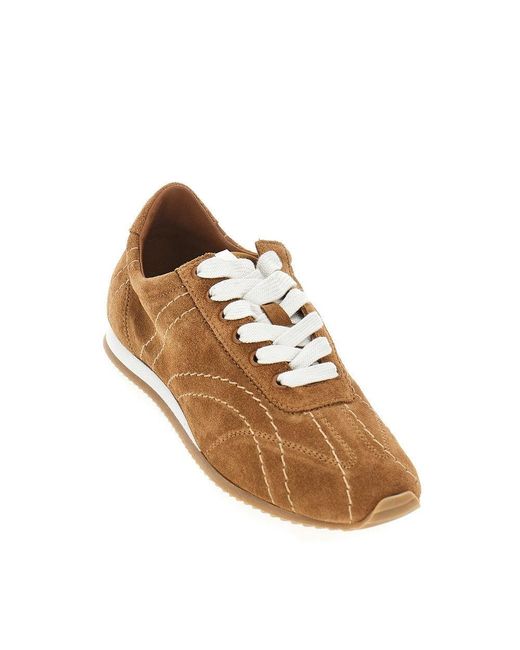 Totême Brown Suede Leather Sneakers
