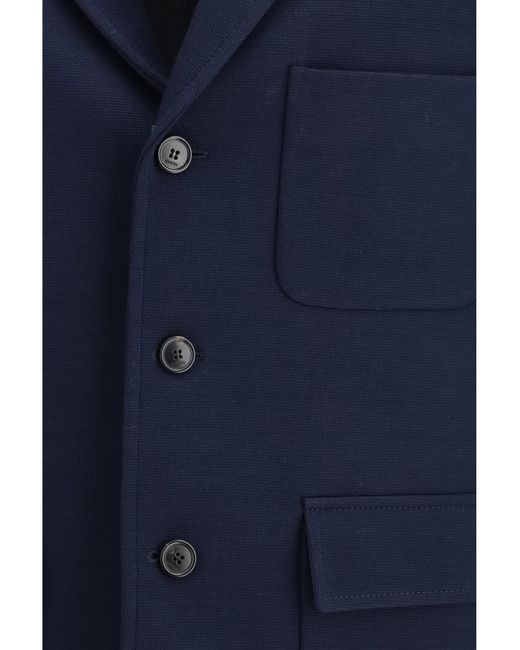 Gucci Blue Cotton Jersey Jacket for men