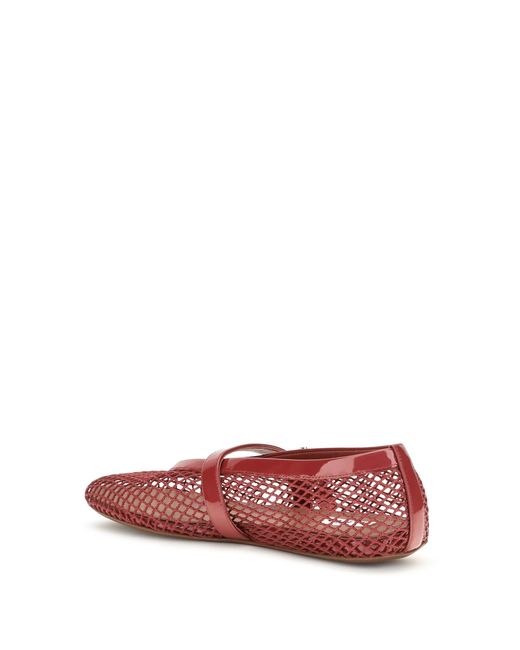 Alaïa Red Alaïa Mesh Ballerinas