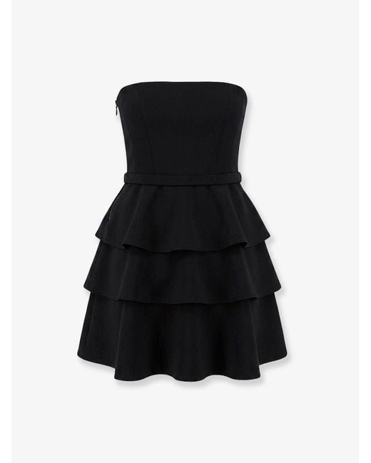 Elisabetta Franchi Black Mini Dress With Bustier Detail