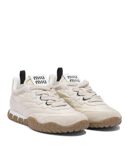 Miu Miu White Tyre Low Sneakers
