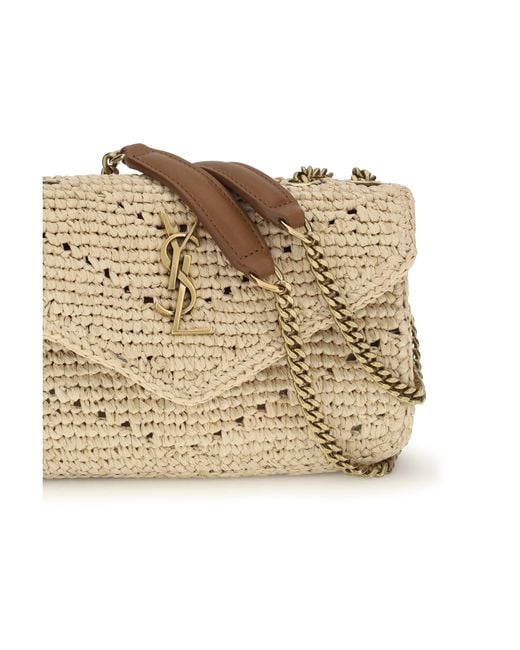 Saint Laurent Natural Loulou Mini Shoulder Bag