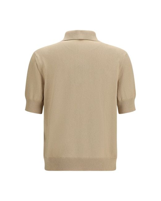 Balmain Natural Cotton Sun-Logo Polo for men