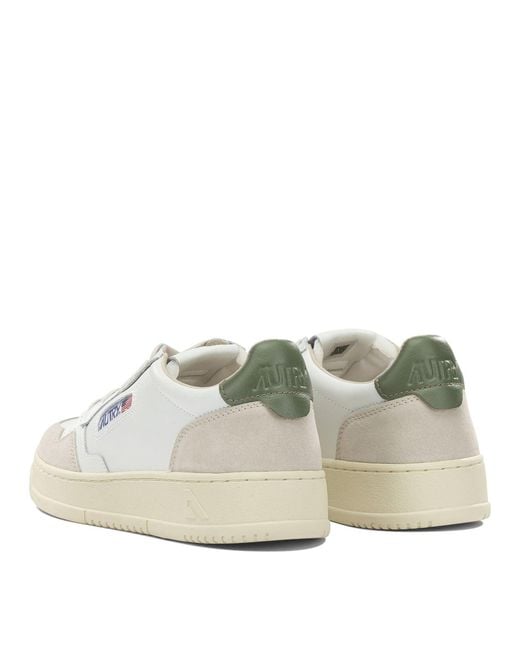 Autry White "Medalist Low" Low Top Sneakers for men