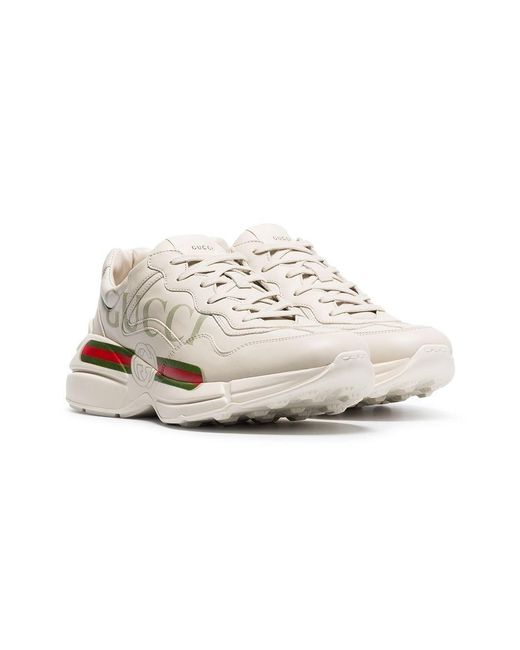 Gucci White "Rhyton" Sneakers for men