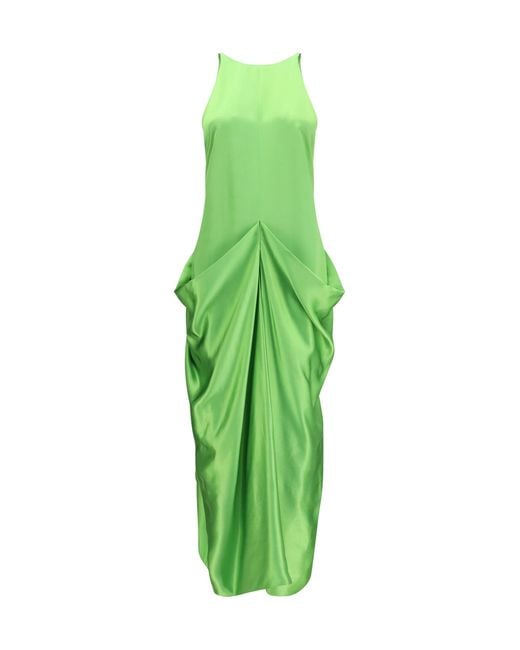 Khaite Green Kent Dress Absinthe