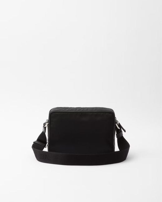 Prada Black Re-Nylon Saffiano Leather Shoulder Bag for men