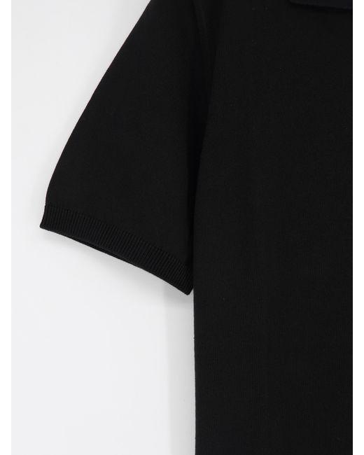 Alpha Studio Black Cotton Polo Shirt for men