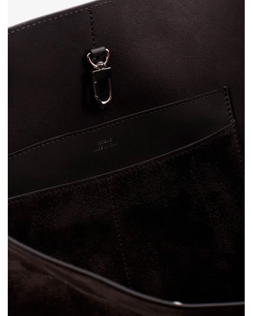 Totême  Brown Suede Tote Bag
