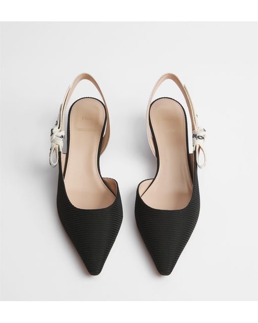 Dior White "J'A 35Mm" Slingback Pumps