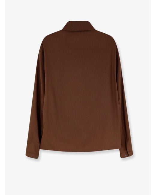 Hevò Brown Verdemare Wool Blend Jacket for men