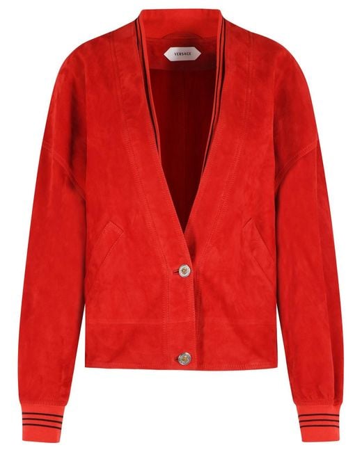 Versace Red Suede Jacket
