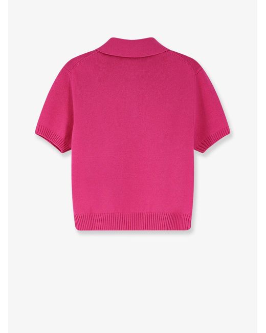 Givenchy Pink Wool And Cashmere Polo Shirt