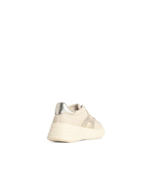 Hogan Natural Rebel' Ivory Leather Sneakers