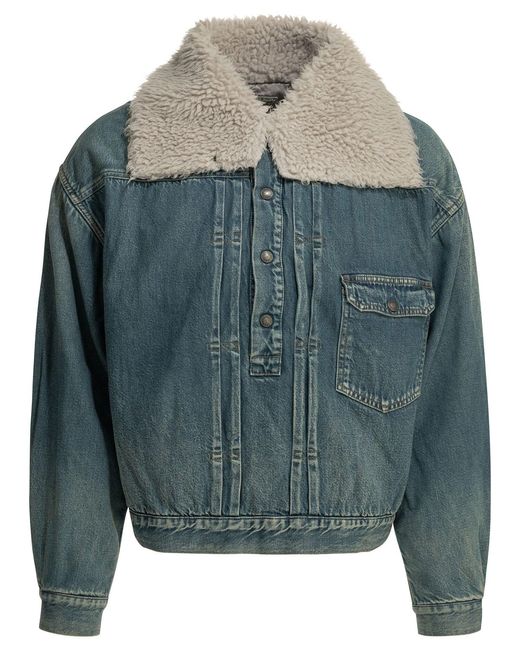 Kapital Gray 1St Jkt Anorak Denim Jacket for men