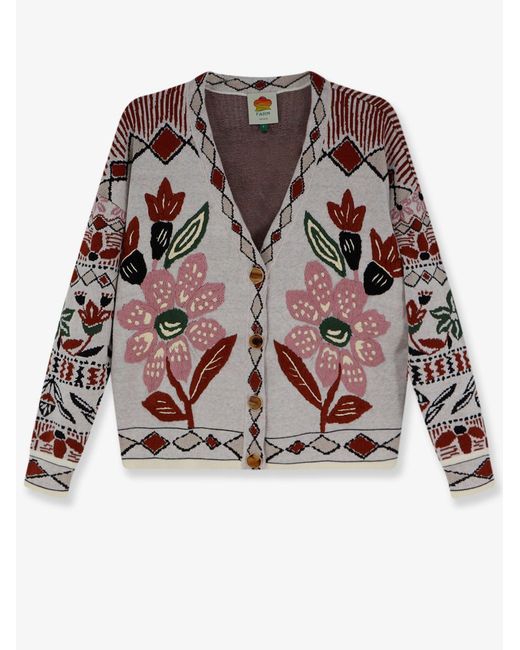 Farm Rio Multicolor Cardigan With Embroidery