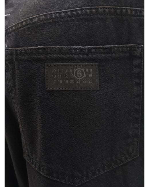 MM6 by Maison Margiela Black Denim Trousers for men