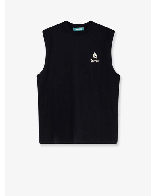 Barrow Blue Cotton Tank Top for men