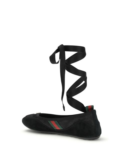 Gucci Black Shift Ballerinas