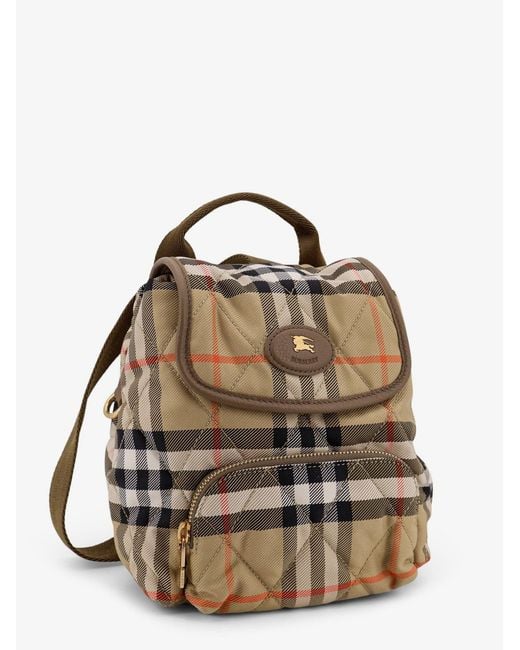 Burberry Multicolor Horseshoe Check Nylon Backpack