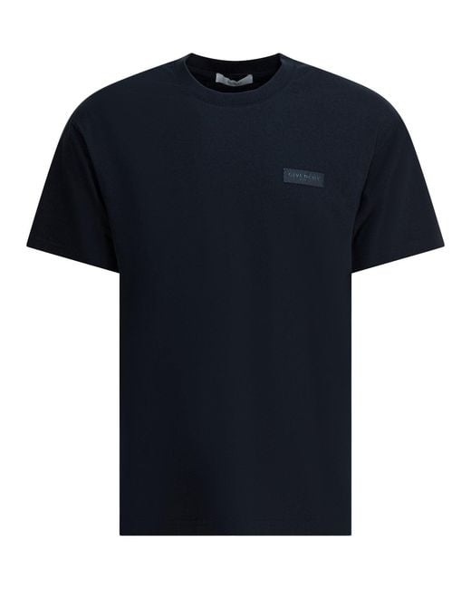 Men's Black Crew-Neck T-Shirt With Logo