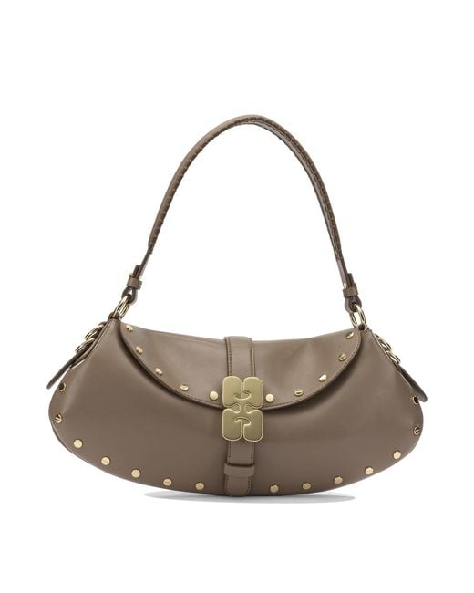 Ganni Metallic "B-Kat" Small Shoulder Bag