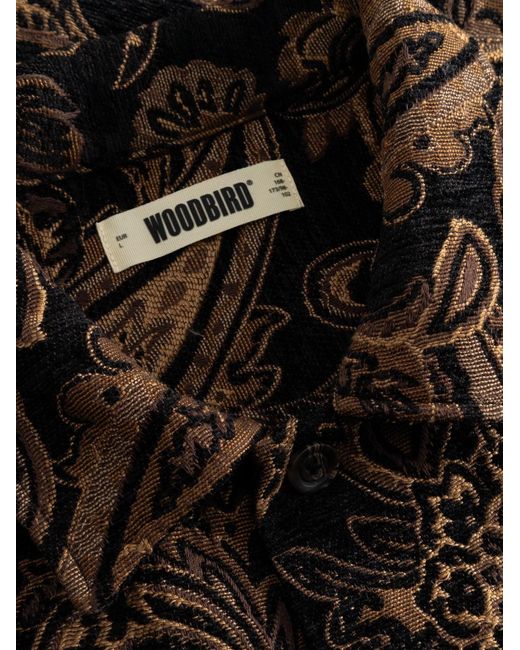 Woodbird Black Jacket Rong Paisley for men