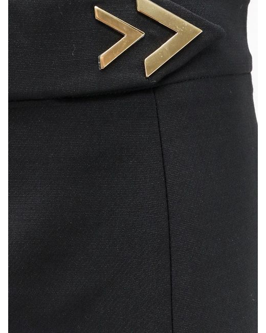 Valentino Black Crepe Couture Midi Skirt