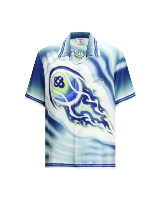 Casablanca Blue Art Of The Serve Shirt for men