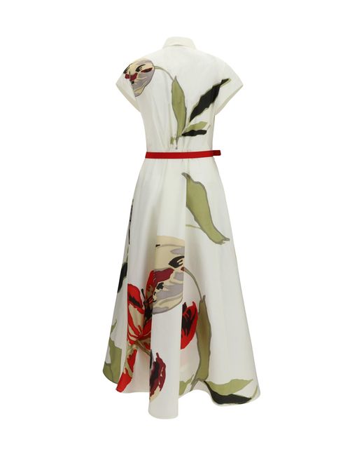 Sara Roka White Elodie Dress Tulips