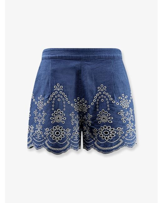 Mc2 Saint Barth Blue Shorts Amani Cotton