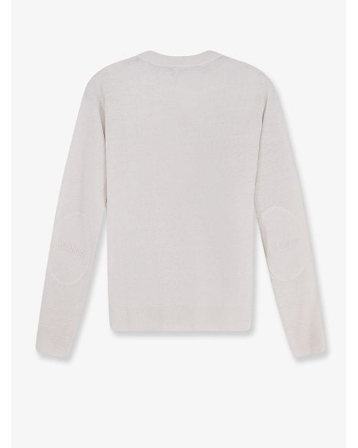 Max Mara White Smmfervore Linen Sweater