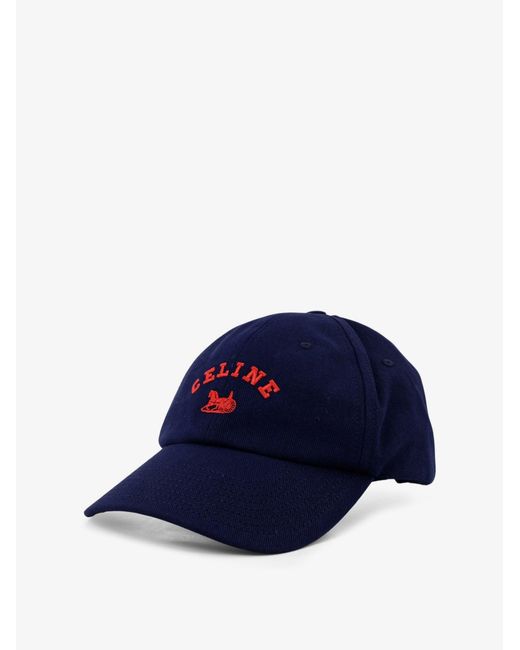 Céline Blue Cotton Richelieu Hat for men