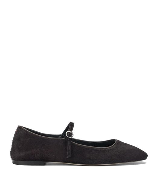Aeyde Black "Uma" Mary Jane Ballet Flats