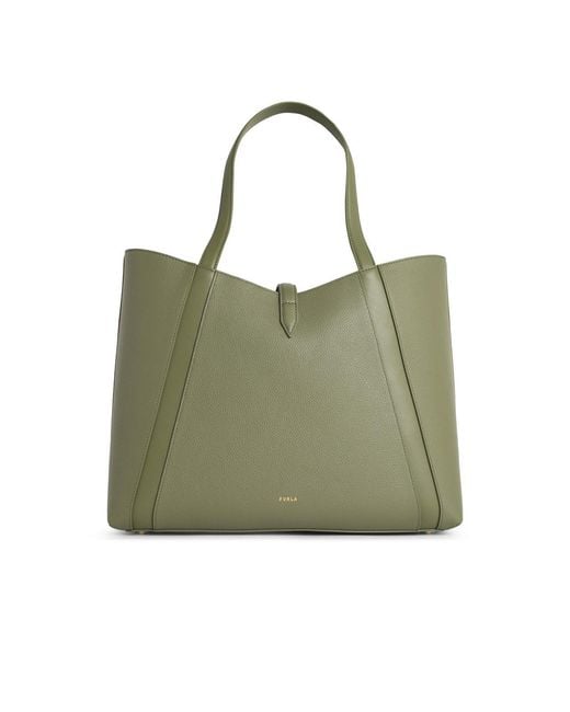 Furla Green 'Shopping Drop' Leather Bag
