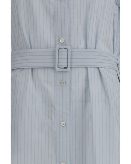 Jacob Cohen Gray Long Poplin Chemisier Dress