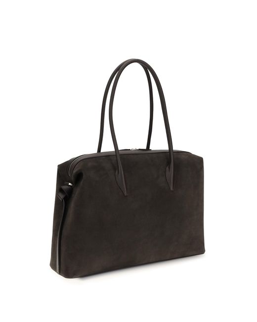 Yuzefi Black Large Brioche Duffle Shoulder Bag Ganache
