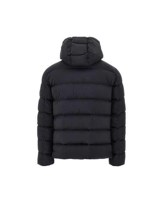Herno Blue Nylon Microfiber Goose Down Jacket for men