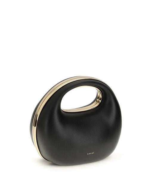 Sacai Black Rigid Handbag