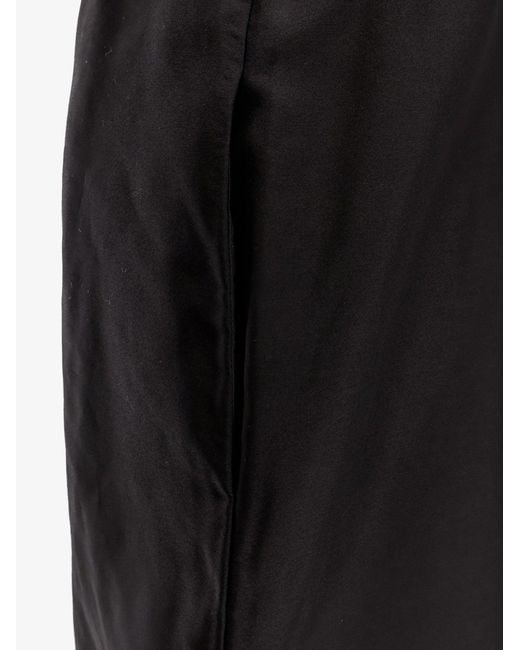 The Row Black Saul Cotton And Silk Long Skirt