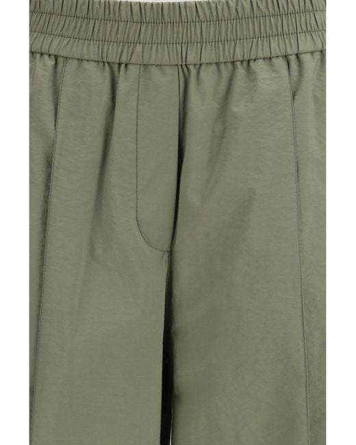 Brunello Cucinelli Green Mixed Cotton Pants