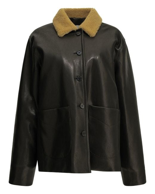 Khaite Black Wilson Leather Jacket