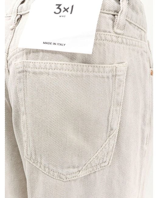 3x1 White Flip Denim Trousers