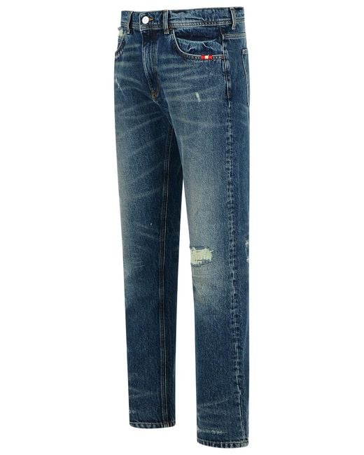 AMISH Blue David Cotton Jeans for men