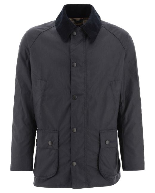 Barbour Gray "ashby" Waxed Jacket