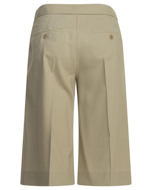 Max Mara Natural Formal Wool Shorts
