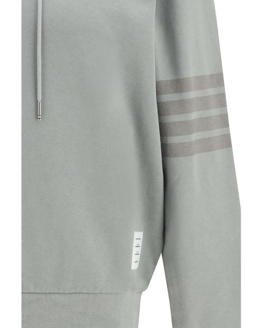 Thom Browne Gray Cotton Hoodie for men